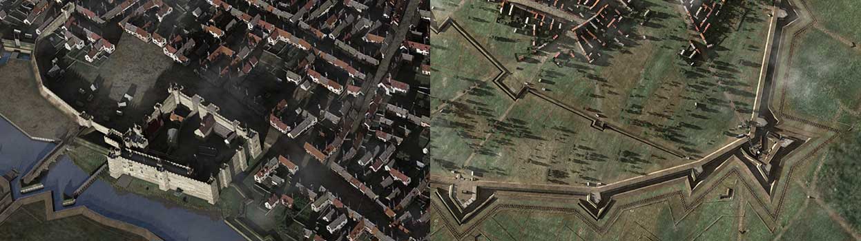 Reconstruction of Newark-on-Trent in May 1646
