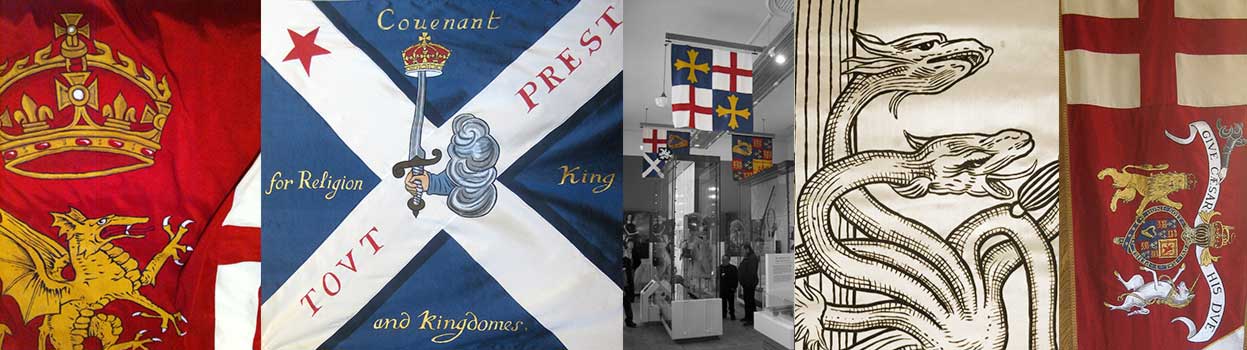 Handpainted English Civil War flags
