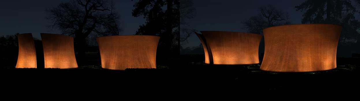 Richard Serra sculptures at Berrydown House