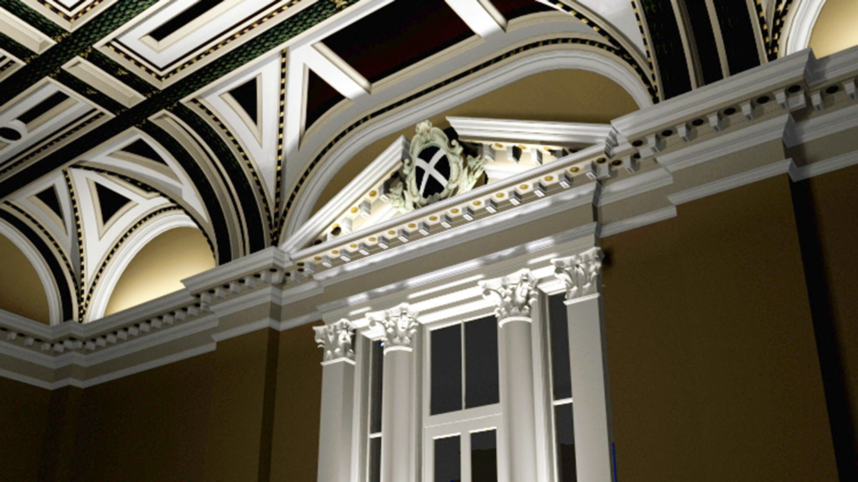 HBOS function hall ceiling