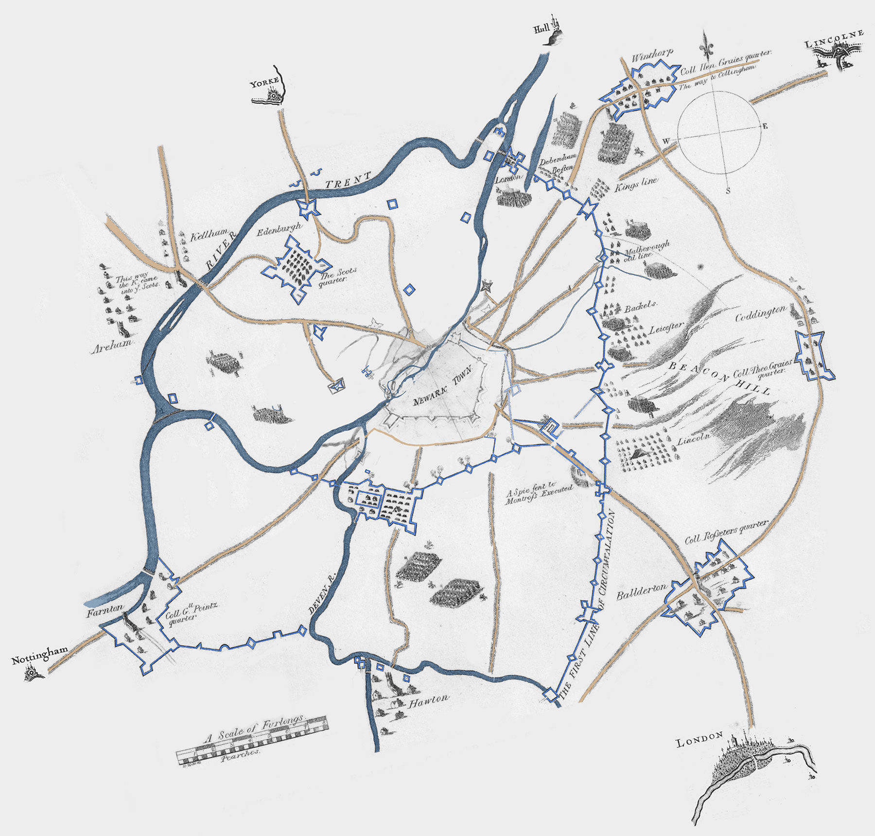 Newark Parliamentarian siege works