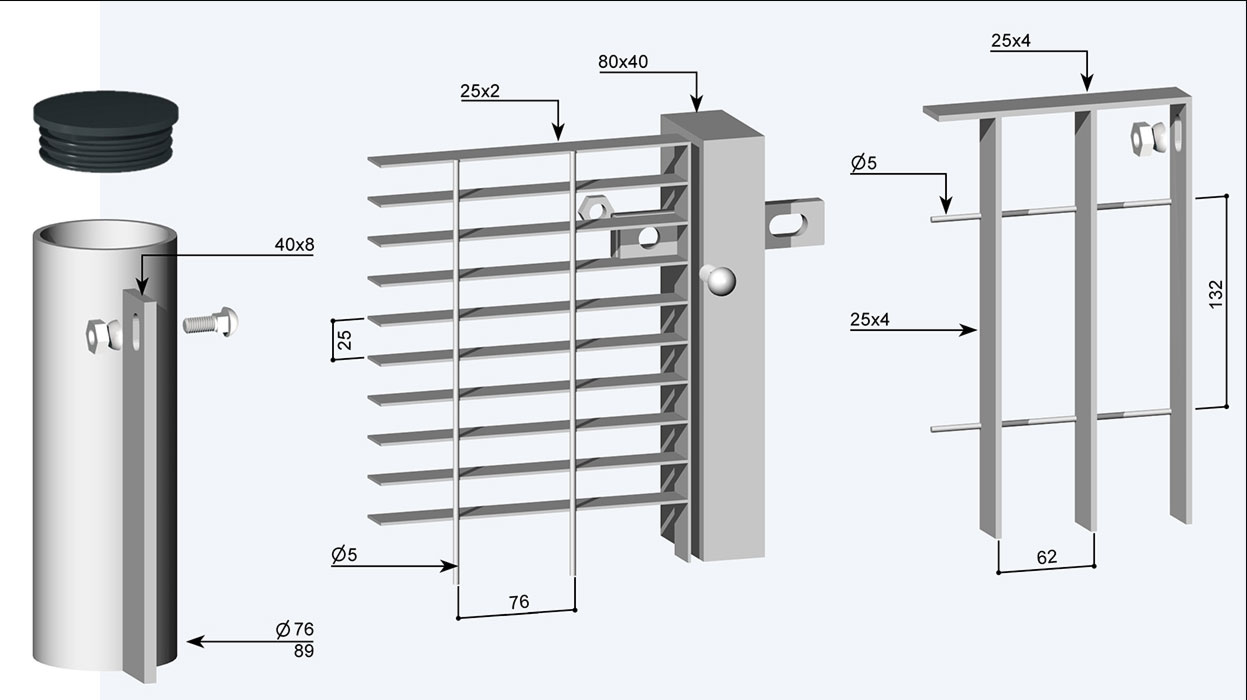Orsogril Fencing technical illustration